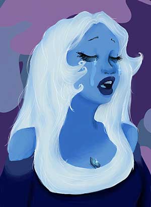 Blue Diamond (Artist Alley piece, 2025)